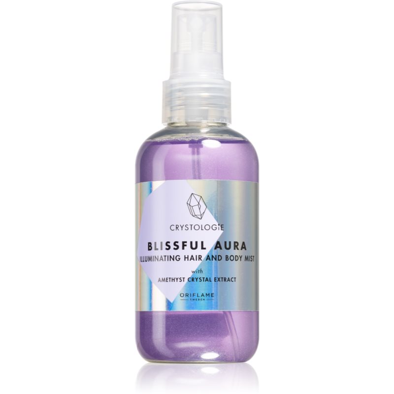 Oriflame Crystologie Blissful Aura spray parfumat pentru corp și păr cu particule stralucitoare 150 ml