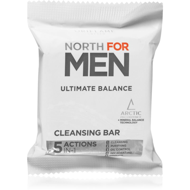 E-shop Oriflame North for Men Ultimate Balance čisticí tuhé mýdlo 5 v 1 100 g