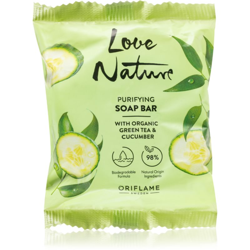 Oriflame Love Nature Green Tea & Cucumber мило з молочною кислотою 75 гр