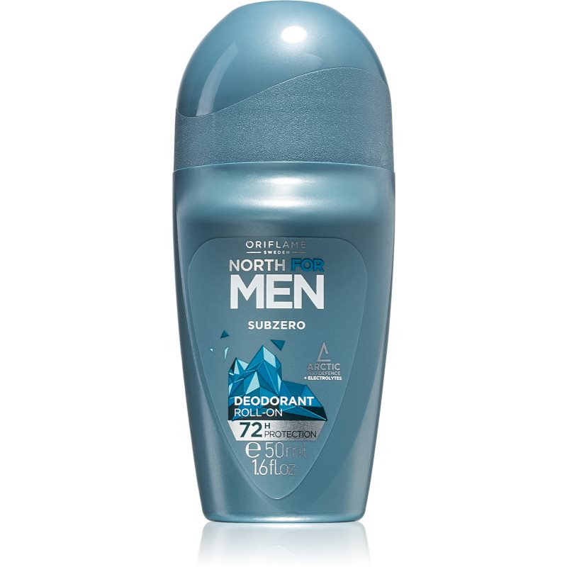 Oriflame North For Men Subzero Roll-on Deodorant Antiperspirant For Men 50 Ml
