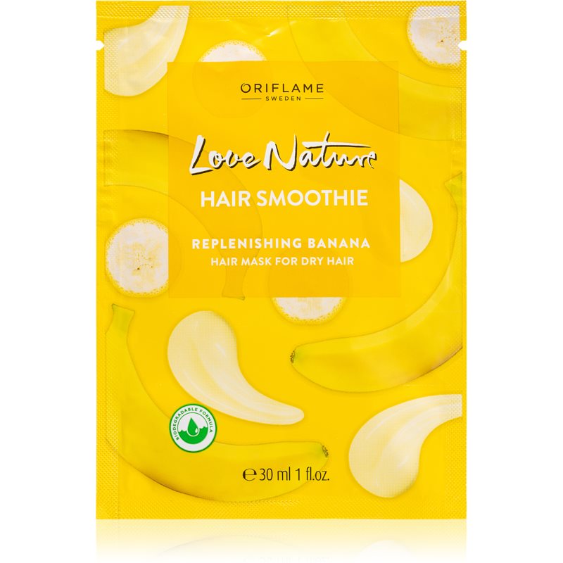 Oriflame Love Nature Replenishing Banana hydratačná maska pre suché vlasy 30 ml