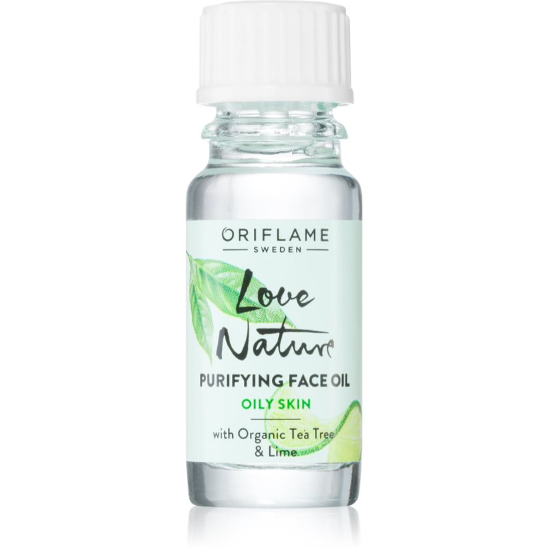 Oriflame Love Nature Organic Tea Tree & Lime очищуюча олійка для проблемної шкіри 10 мл