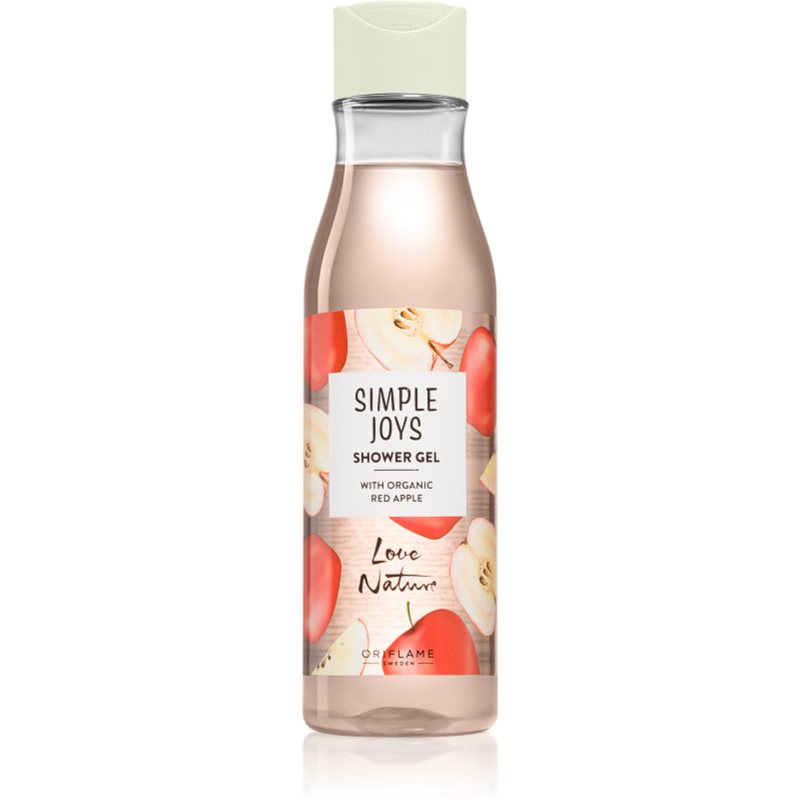 Oriflame Love Nature Simple Joys gel de dus revigorant Organic Red Apple 250 ml