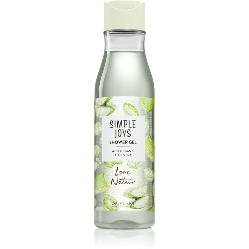 Oriflame Love Nature Simple Joys felfrissítő tusfürdő gél aloe verával Organic Aloe Vera 250 ml