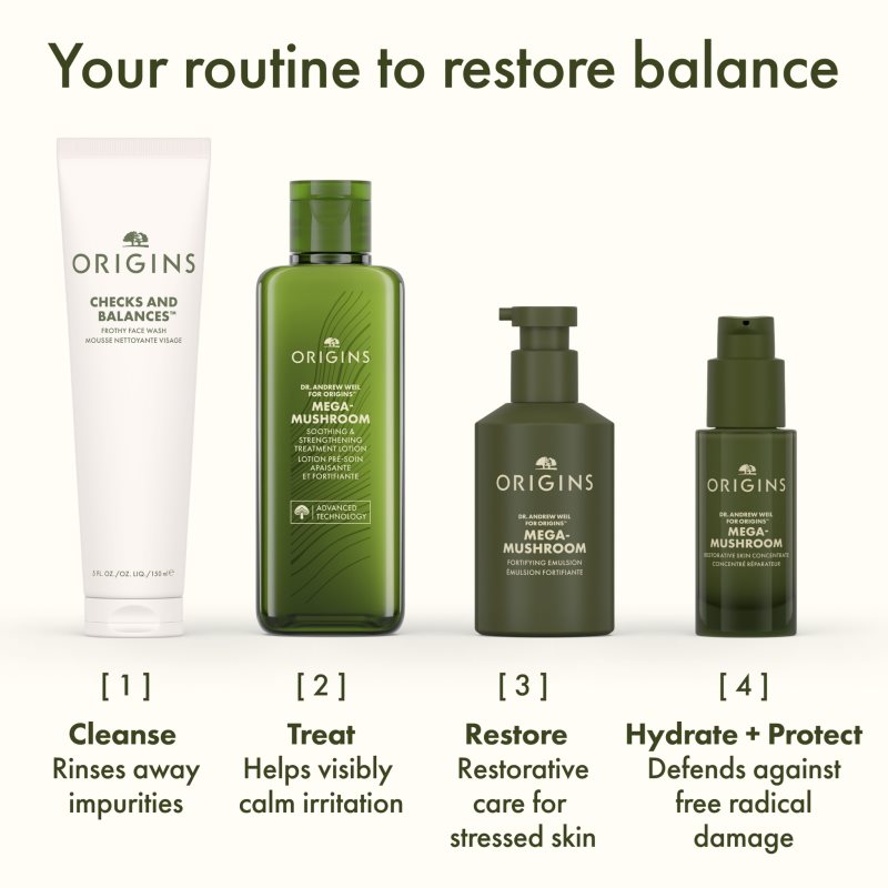 Origins Dr. Andrew Weil for Origins™ Mega-Mushroom Relief & Resilience Soothing Treatment Lotion zjemňujúca a upokojujúca pleťová voda 200 ml (obrázok 5)