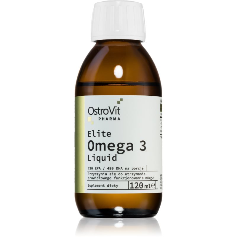 OstroVit Elite Omega 3 liquid roztwór do prawidłowego funkcjonowania serca i mózgu 120 ml