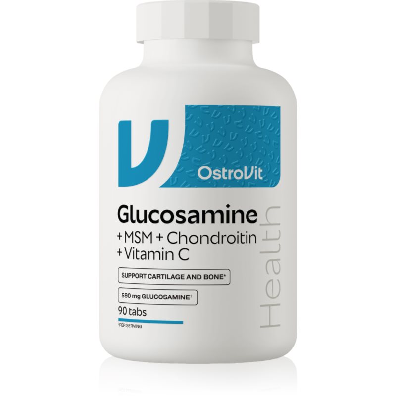 OstroVit OstroVit Glucosamine + MSM + Chondroitin + Vitamin C tabletki wspomaga prawidłowe funkcjonowanie chrząstek i kości 90 tabletek