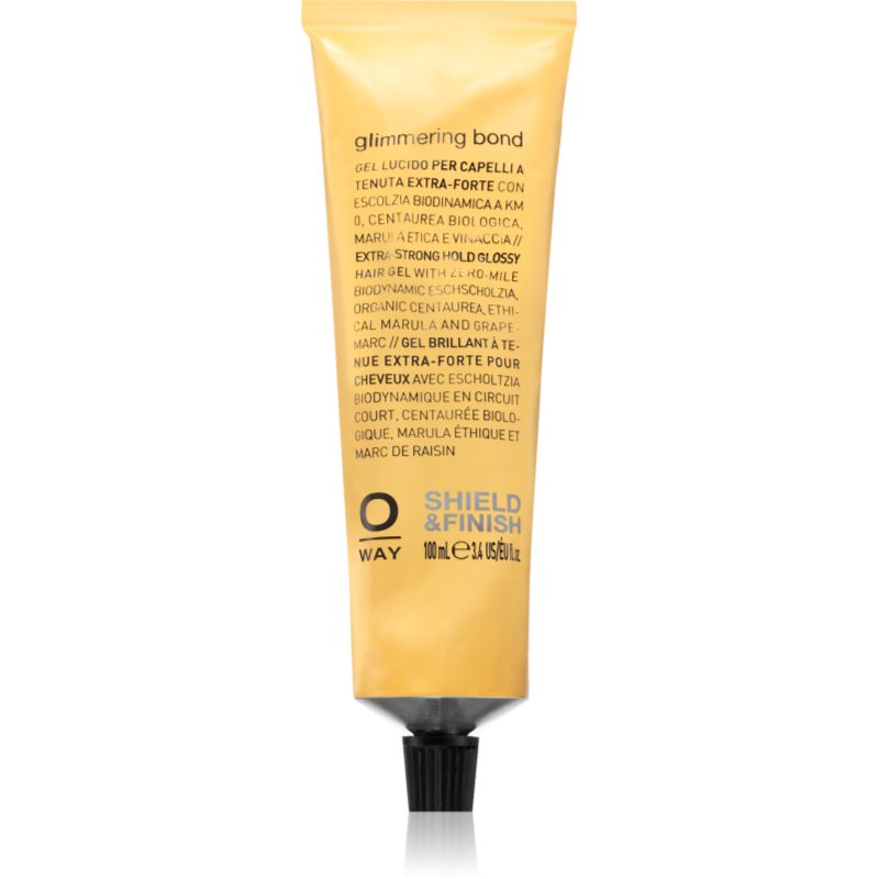Oway Shield & Finish Glimmering Bond extra sterke gel voor stevige, glanzende haarstijlen 100 ml