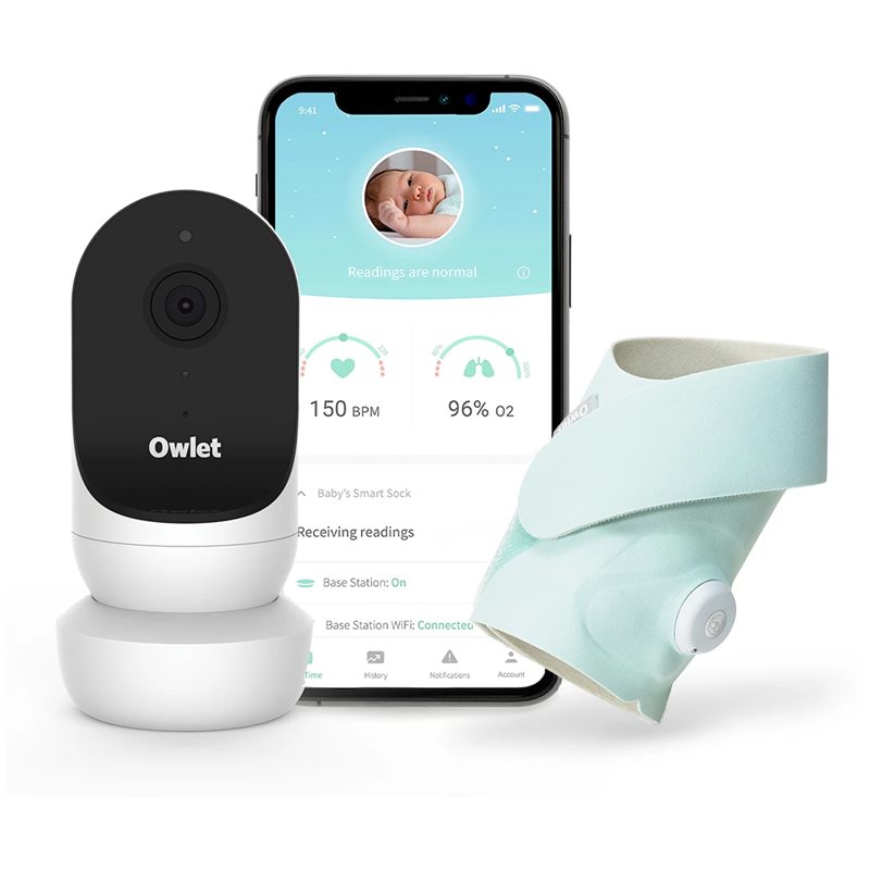 Owlet Monitor Duo Smart Sock 3 & Cam 2 szett újszülötteknek Mint 1 db