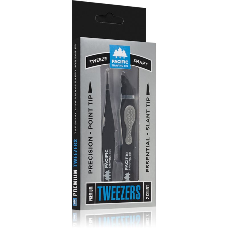 Pacific Shaving Premium Tweezers szemöldökcsipesz 2 db