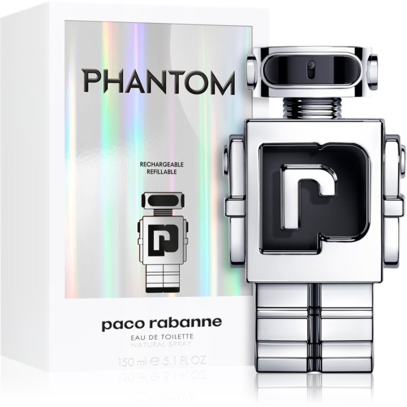 Rabanne Phantom Eau De Toilette Rechargeable Pour Homme 150 Ml