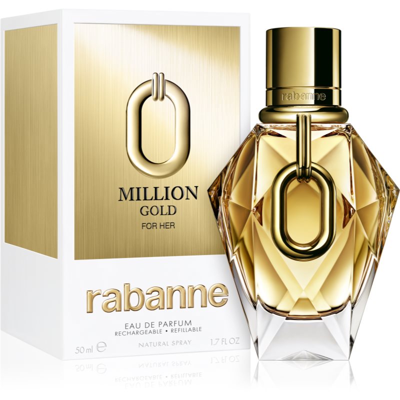 Rabanne Million Gold For Her Eau De Parfum Rechargeable Pour Femme 50 Ml