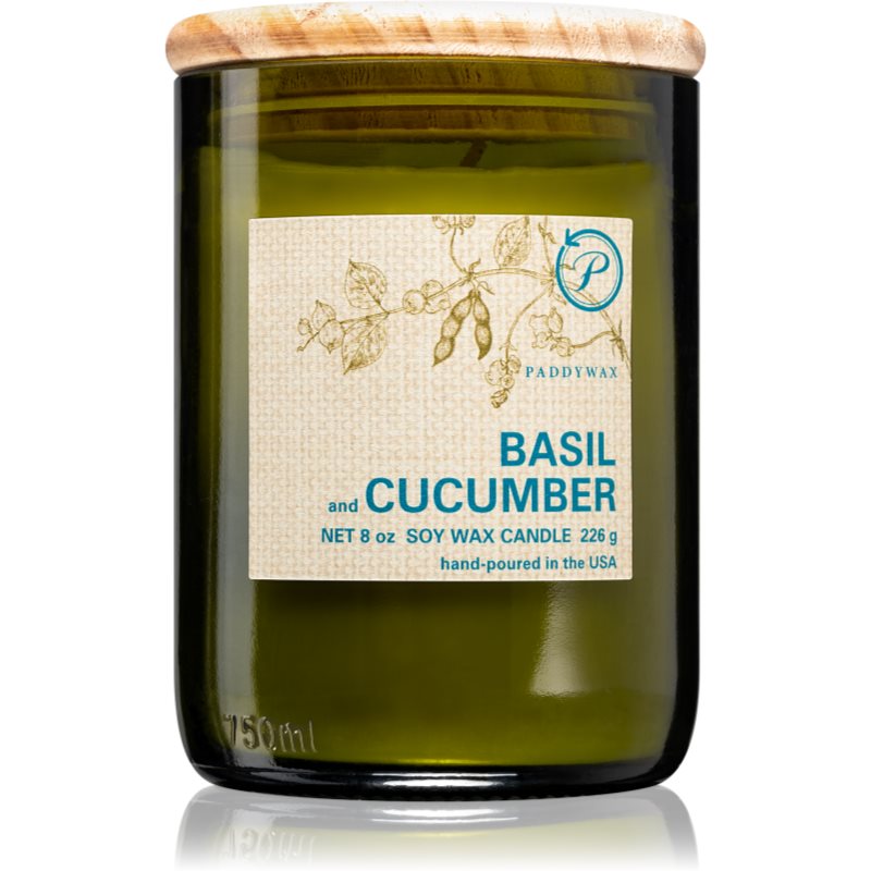 Paddywax Eco Green Basil & Cucumber Aроматична свічка 226 гр