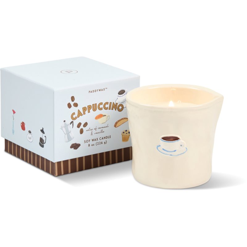 Paddywax Bistro Cappuccino vonná svíčka z keramiky 226 g