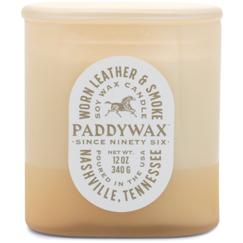 Paddywax Vista Worn Leather & Smoke dišeča sveča 340 g