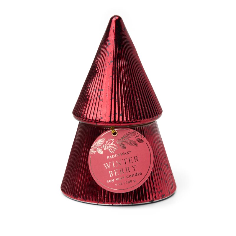 Paddywax Stacked Tree Red Ribbed Mercury vonná svíčka 198 g