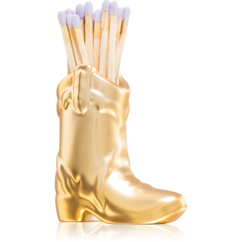 Paddywax Cowboy Boot Match Holder zápalky Gold Metallic 25 g