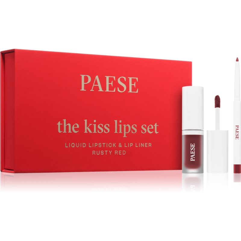 Paese The Kiss Lips Set Rusty Red poklon set 04 Rusty Red nijansa