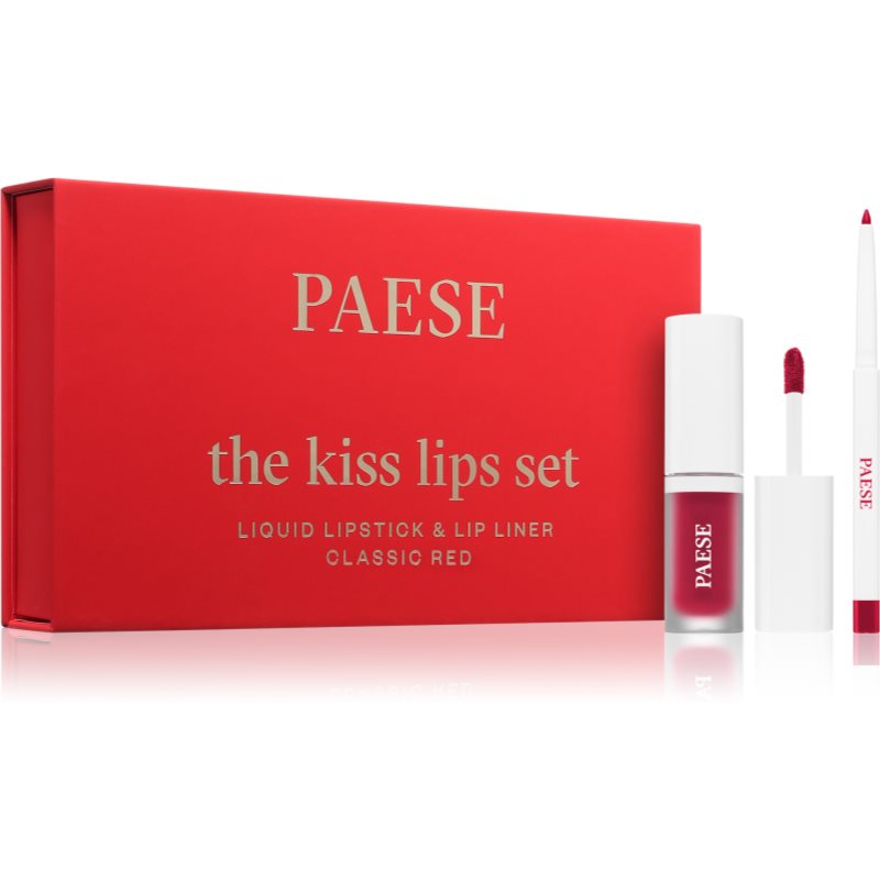 Paese The Kiss Lips Set Classic Red подарунковий набір 06 Classic Red відтінок