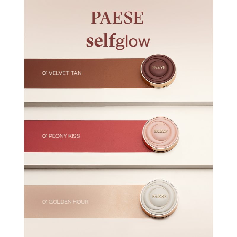 Paese Self Glow Blush krémová tvářenka odstín 01 peony kiss 9 g (obrázek 6)