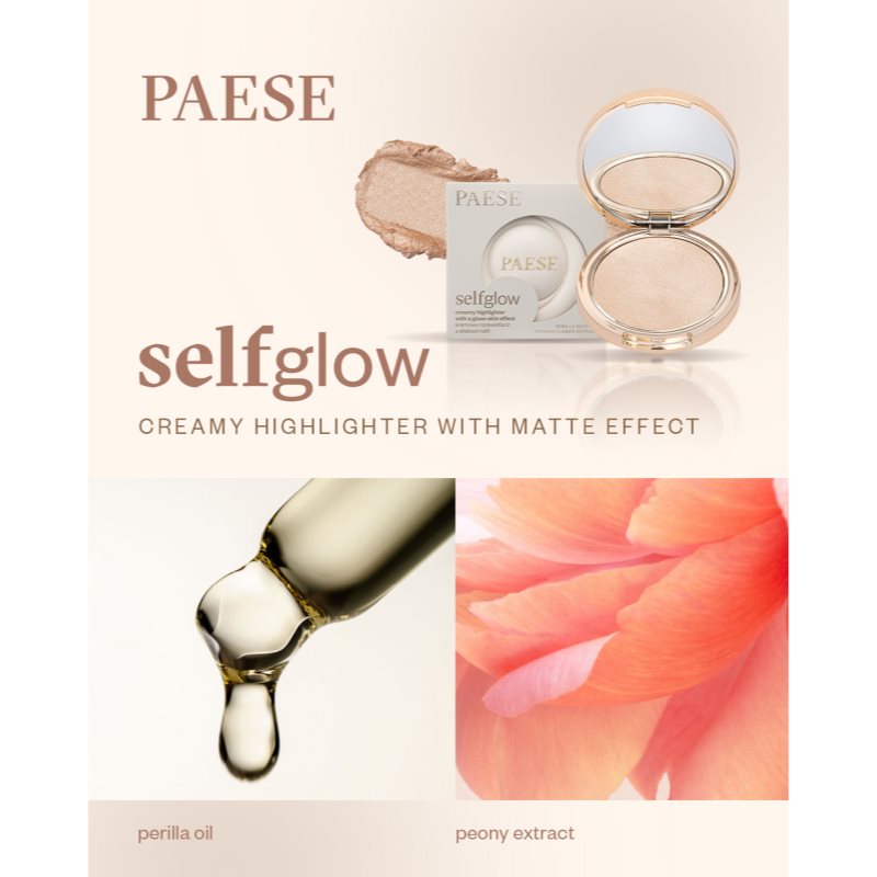 Paese Self Glow Highlighter krémový rozjasňovač odstín golden hour 8 g (obrázek 4)