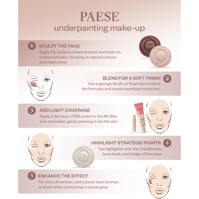 Paese Self Glow Highlighter krémový rozjasňovač odstín golden hour 8 g (obrázek 7)