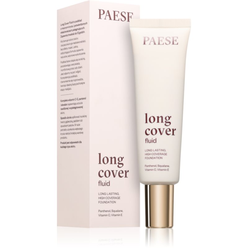 Paese Long Cover Fluid Tube Foundation Make-up mit hoher Deckkraft Farbton 1,5 beige 30 ml (Bild 2)