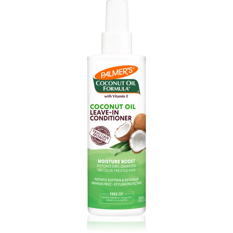 Palmer’s Coconut Oil Formula Moisture Boost ausspülfreier Conditioner im Spray für trockenes, beschädigtes und gefärbtes Haar 250 ml