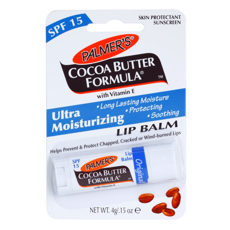 E-shop Palmer’s Face & Lip Cocoa Butter Formula hydratační balzám na rty SPF 15 příchuť Original Cocoa Butter 4 g