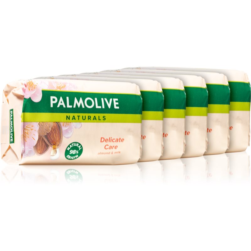 Palmolive Naturals Almond prírodné tuhé mydlo s výťažkami z mandlí 6x90 g