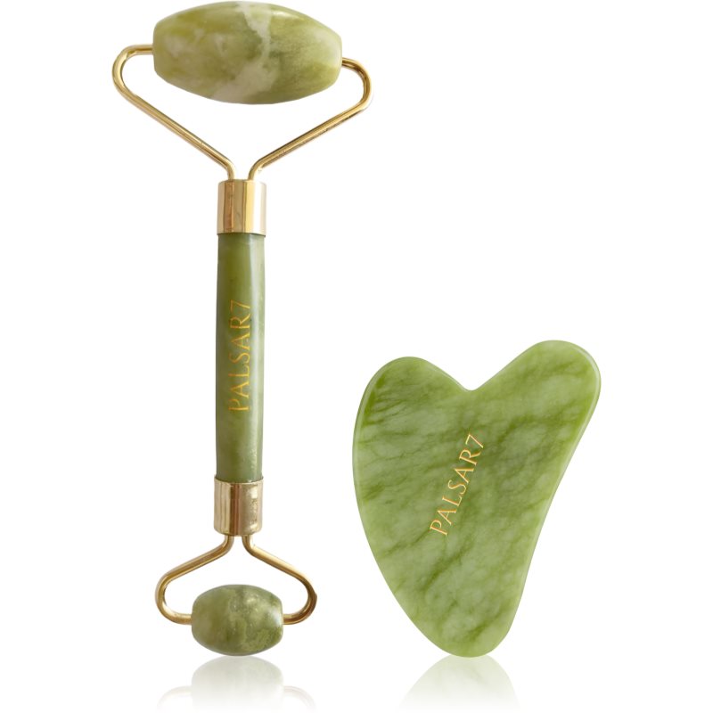 PALSAR7 Massage Roller and Guasha Green Xiuyan Jade massagerulle för ansikte och massagehjälpmedel