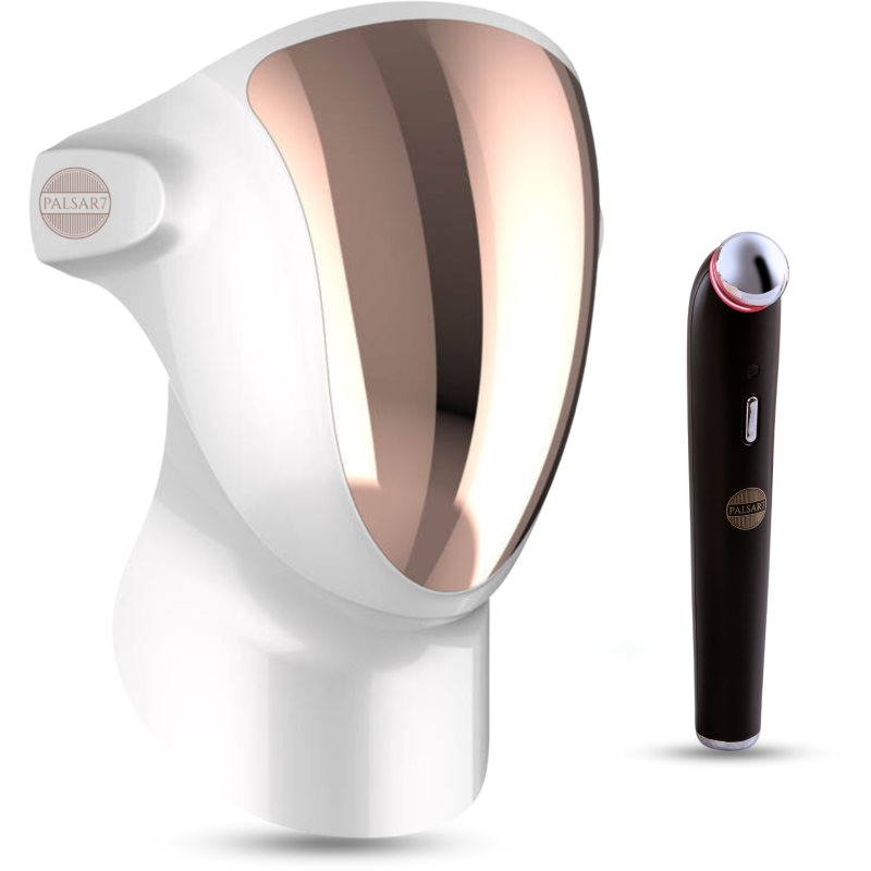 PALSAR7 Exclusive Set Professional LED Mask & Galvanic Iron set za zvýhodněnou cenu White/Gold