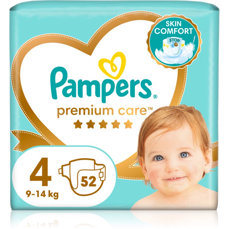 Pampers Premium Care Size 4 couches jetables 9-14 kg 52 pcs unisex