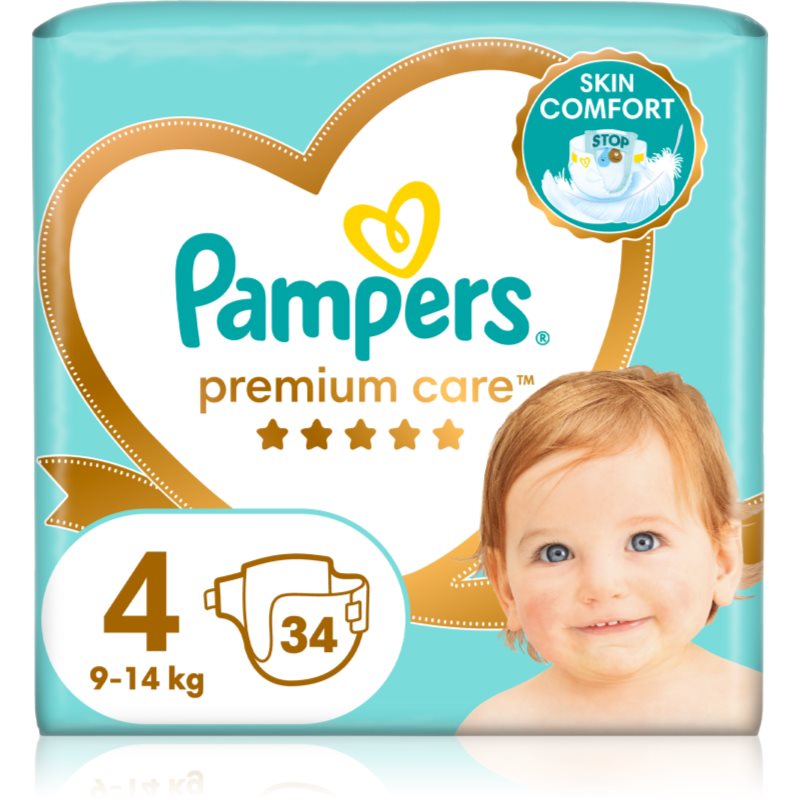 Pampers Premium Care Size 4 jednorázové pleny 9-14 kg 34 ks