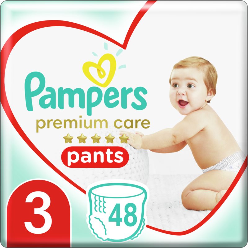 Pampers Premium Care Pants Midi Size 3 sauskelnės-kelnaitės (užmaunamos) 6-11kg 48 vnt.