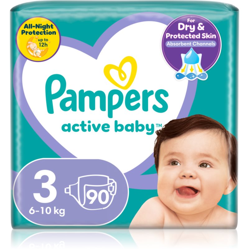 Pampers Active Baby Size 3 engångsblöjor 6-10 kg 90 st. unisex