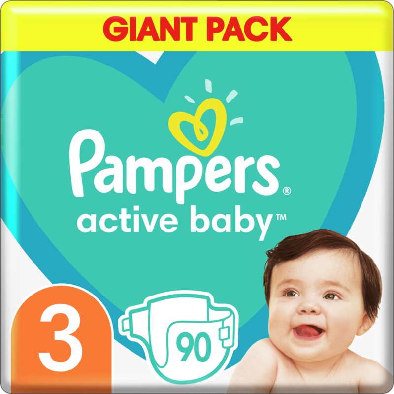 Pampers Active Baby Size 3 jednorázové pleny 6-10 kg 90 ks