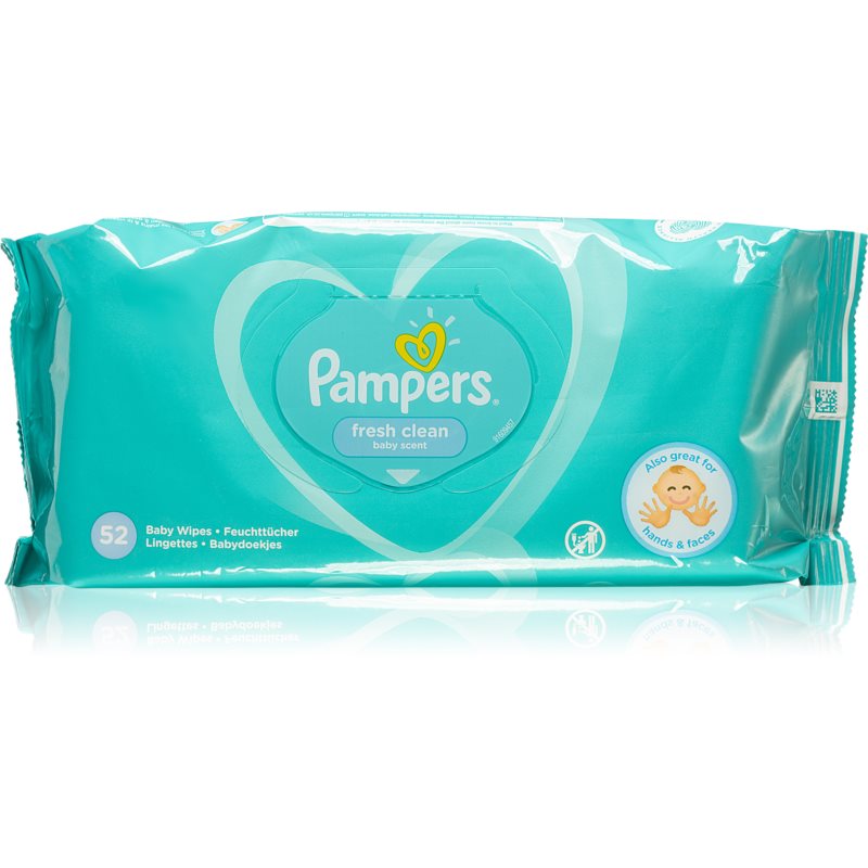 Pampers Fresh Clean dětské jemné vlhčené ubrousky pro citlivou pokožku 52 ks