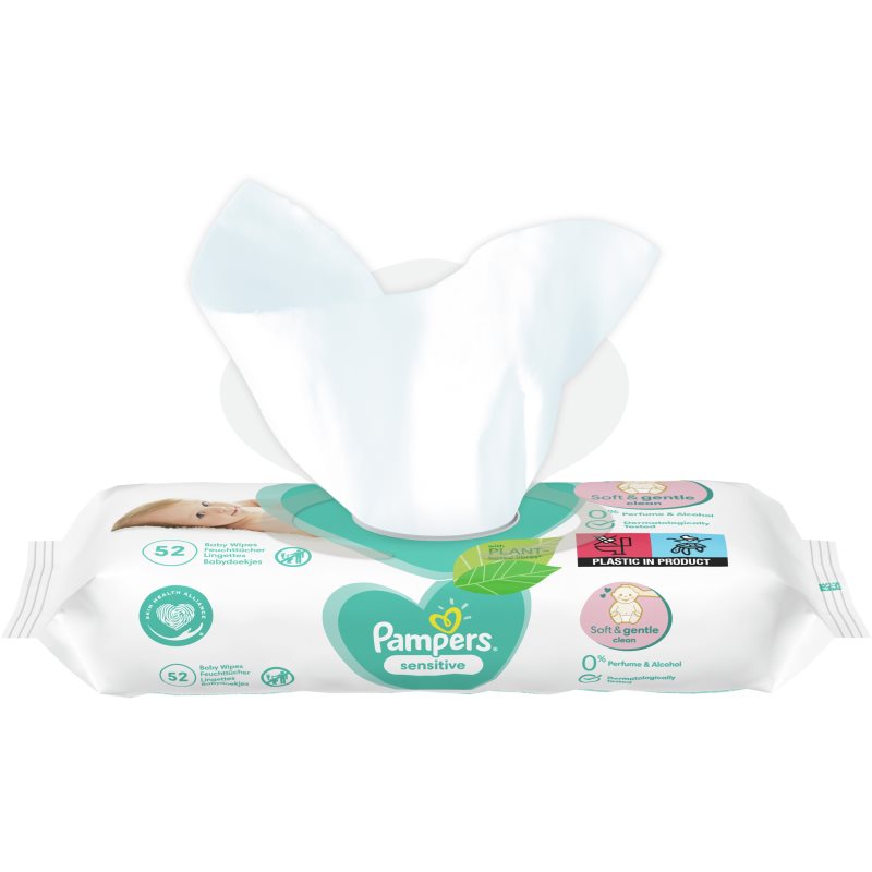 Pampers Sensitive feuchte Feuchttücher für Kinder für empfindliche Oberhaut 12x52 St.