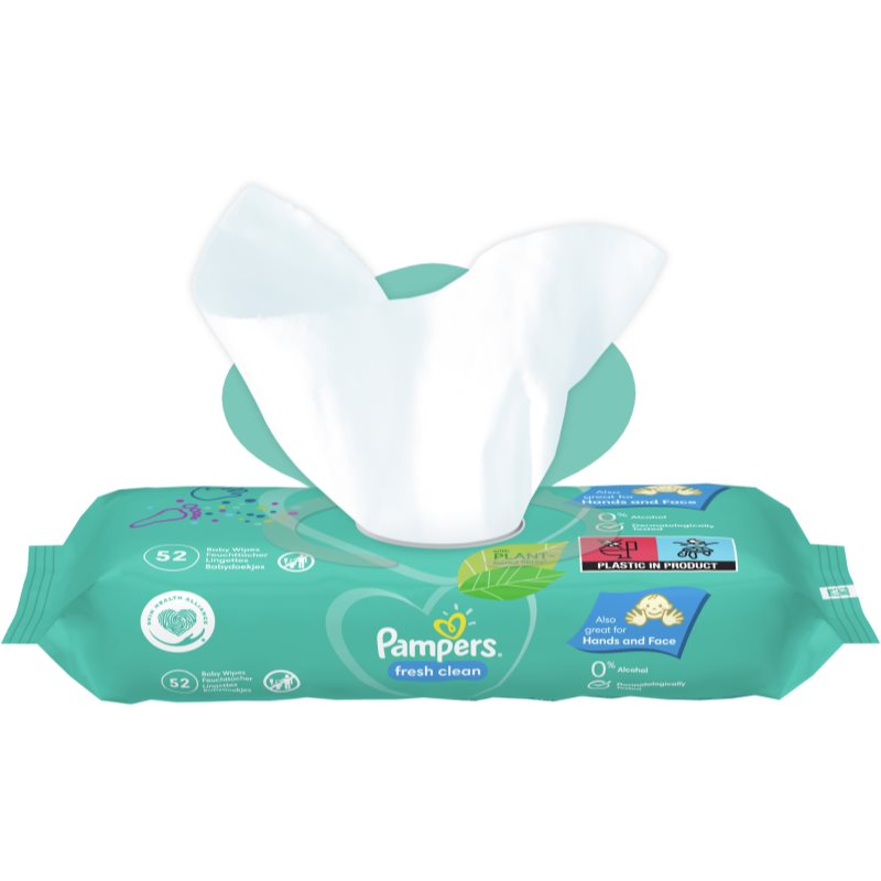 Pampers Fresh Clean XXL вологі очищуючі серветки для дітей для чутливої шкіри 12x52 кс