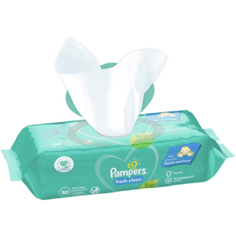 Pampers Fresh Clean feuchte Feuchttücher für Kinder für empfindliche Oberhaut 4x80 St.