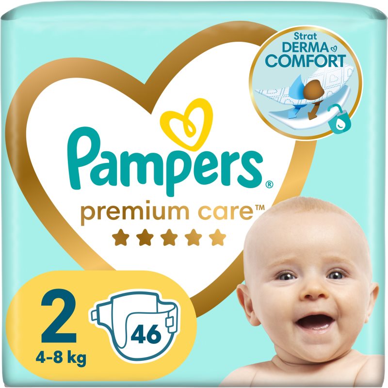 Pampers Premium Care Size 2 Disposable Nappies 4-8kg 46 Pc