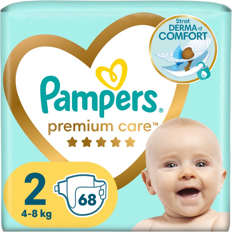Pampers Premium Care Size 2 eldobható pelenkák 4-8 kg 68 db