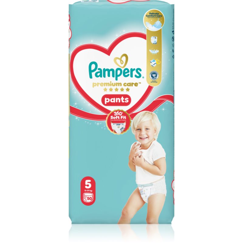 Pampers Premium Care Pants Size 5 jednorázové plenkové kalhotky 11-17 kg 50 ks