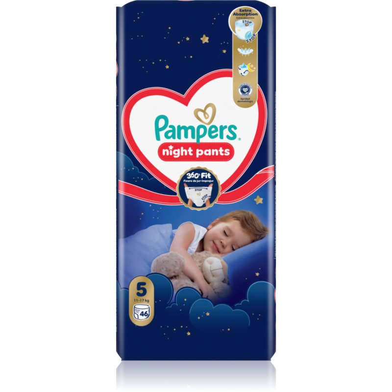 Pampers Night Pants Size 5 πάνα - βρακάκι μιας χρήσης νύχτας 11-17 kg 46 τμχ