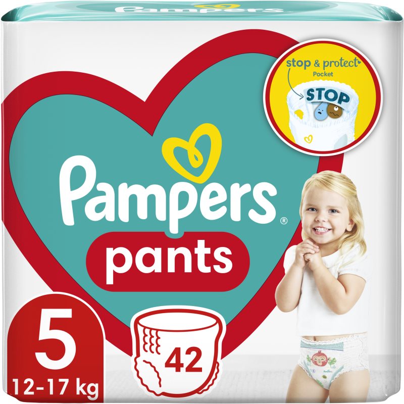 Pampers Baby Pants Size 5 Disposable Nappy Pants 12-17 Kg 42 Pc