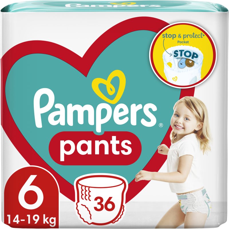 Pampers Baby Pants Size 6 Disposable Nappy Pants 14-19 Kg 36 Pc