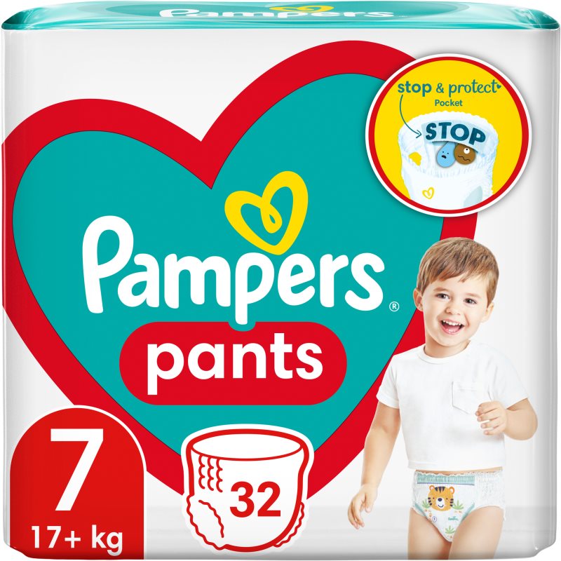 Pampers Pants Size 7 одноразові підгузки-трусики 17+ kg 32 кс