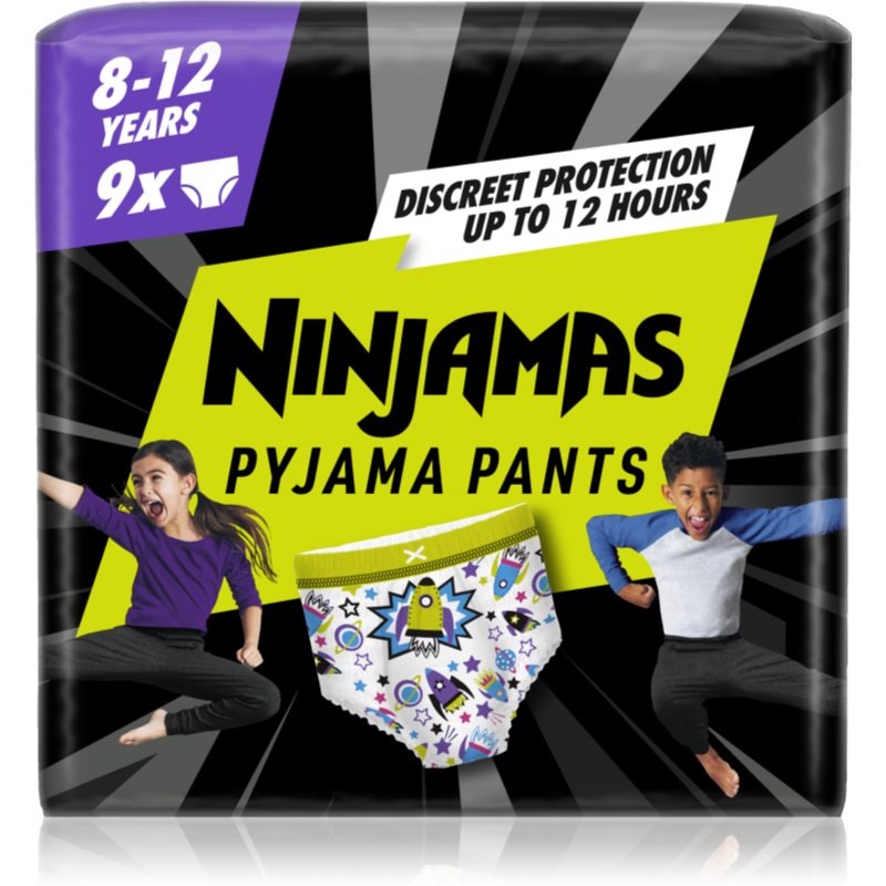 Pampers Ninjamas Pyjama Pants hlačne plenice za pižamo 27-43 kg Spaceships 9 kos