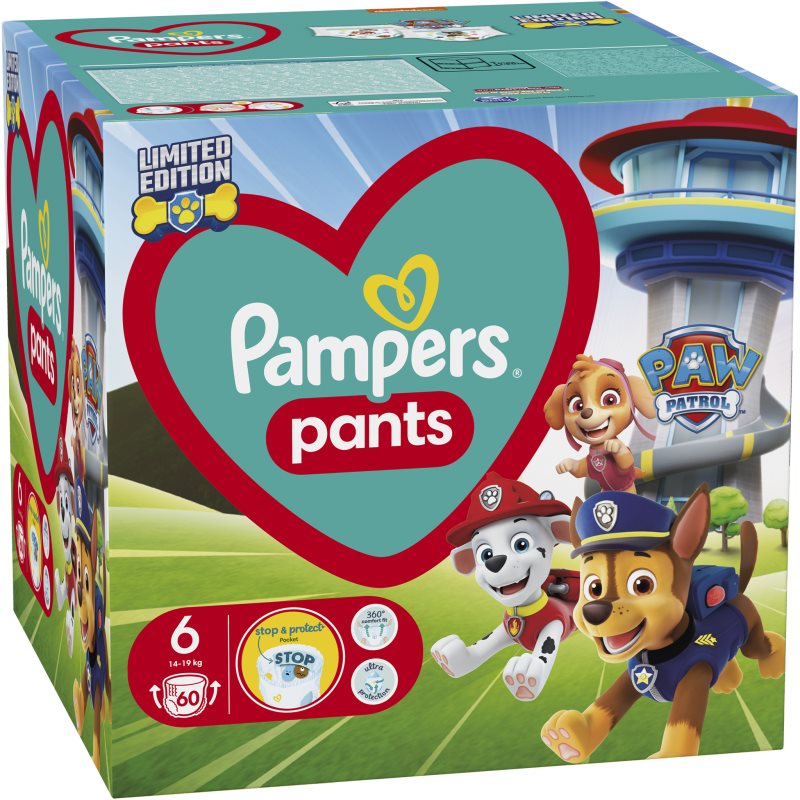 Pampers Active Baby Pants Paw Patrol Size 6 одноразові підгузки-трусики 14-19 Kg 60 кс